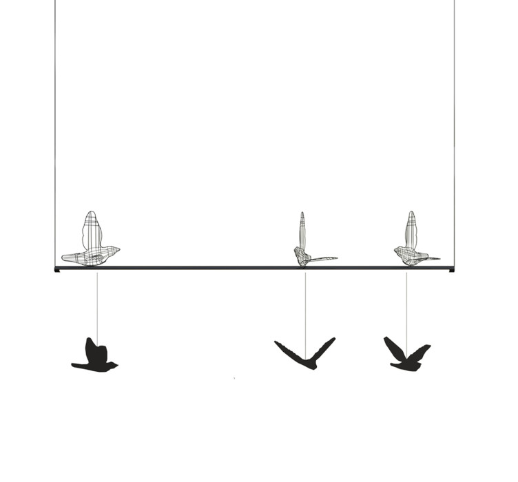 Лінійний підвісний світильник FS pendant linear 15001